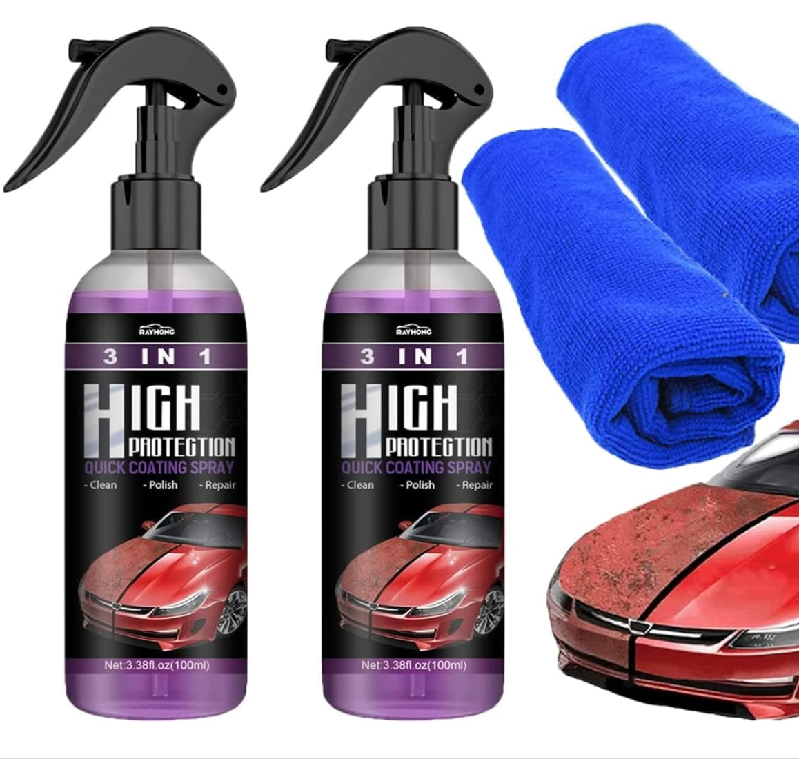 3 in 1 High Car Washer Spray - Buy 1 Get 1 Free