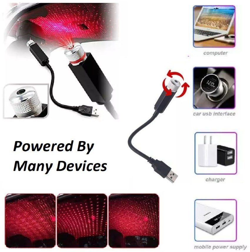 Star Lamp USB Car Ceiling Light