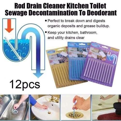 Drain Cleaner Sticks – Odor & Clog Remover(pack of 12 sticks)
