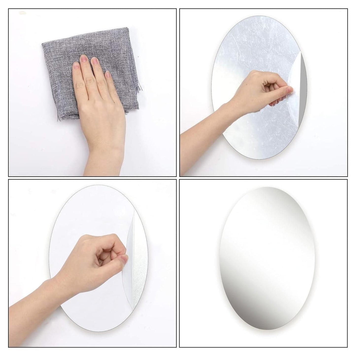 Oval & Square Mirror (pack of 2)
