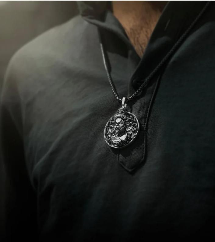 Hanuman Ji Pendant With Silver Chain